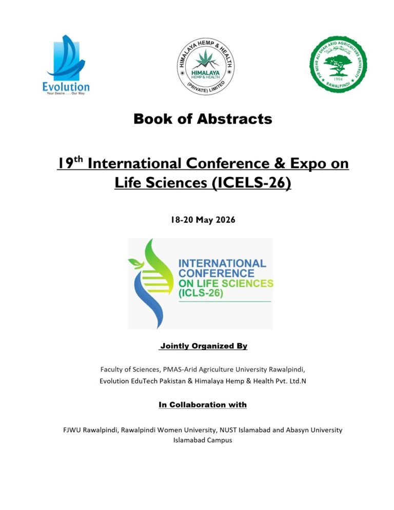 Cover of the book of abstracts: 19th International Conference & Expo on Life Sciences, Rawalpindi