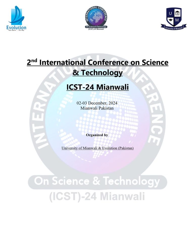 Cover of the book of abstracts: 2nd International Conference on Science & Technology, Mianwali