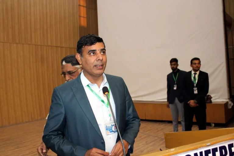 Evolution EduTech organiser addressing the delegates at GCHCSS-25 in Multan