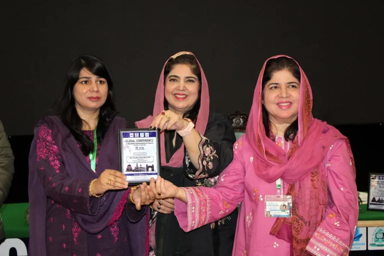 Shield presented to a session chairperson at GCHCSS-25, Bahauddin Zakariya University, Multan