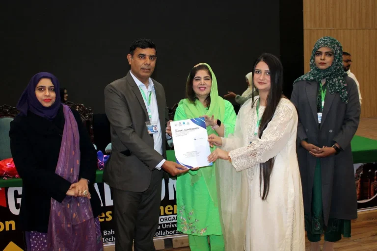 Certificate presented to a participant at the GCHCSS-25 closing ceremony in Multan