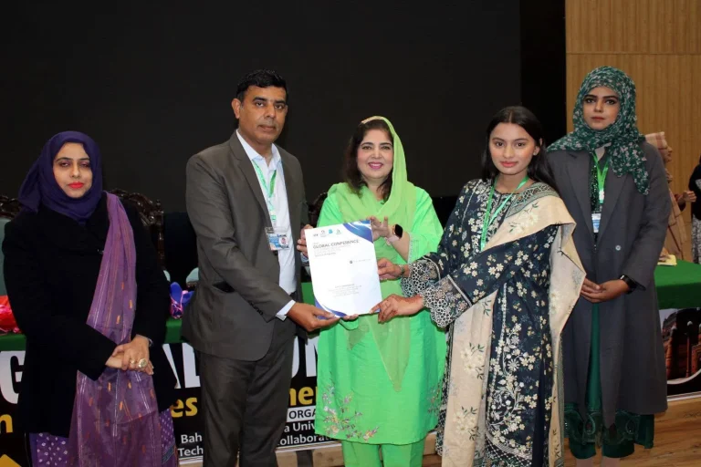 Certificate presented to a young researcher at the 16th GCHCSS-25 in Multan