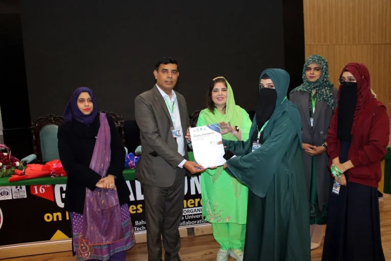 Certificate presented to a participant at the closing of GCHCSS-25 in Multan