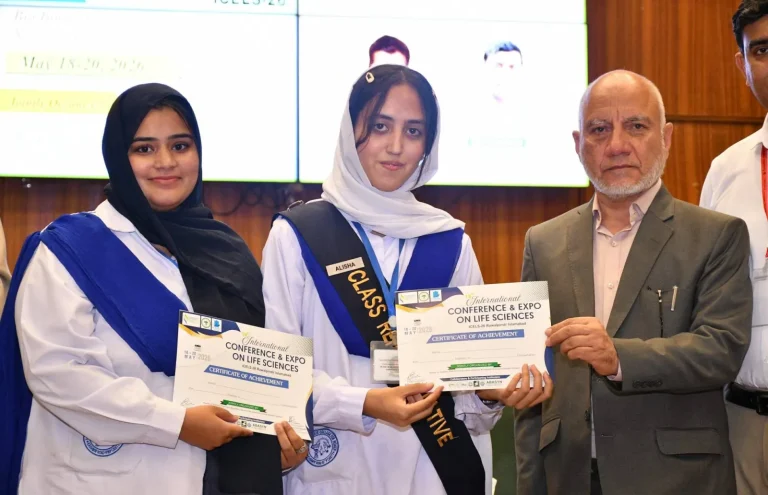 Students receiving their participation certificates at the ICELS-26 closing ceremony in Rawalpindi