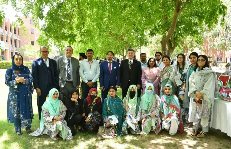 Delegates and organisers group photo on the PMAS Arid Agriculture University campus during ICELS-26