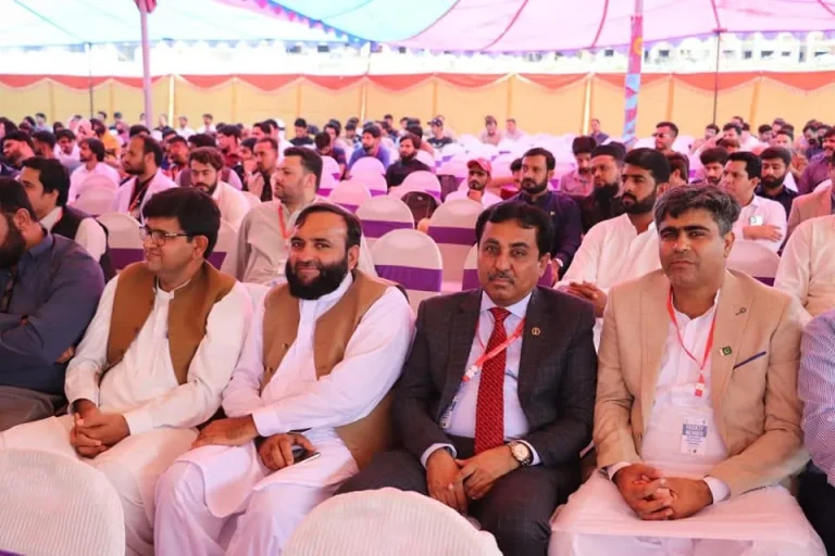 Guests of honour seated in the front row at the International Food & Nutrition Conference 2022, Swat