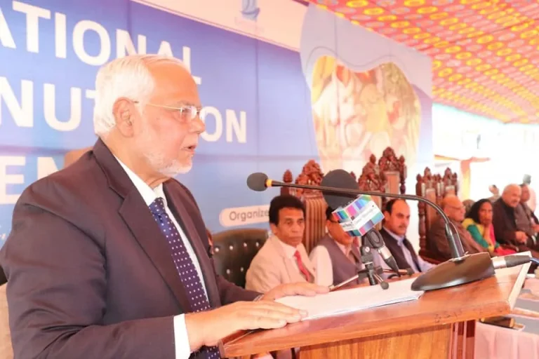 Keynote speaker addressing delegates at the International Food & Nutrition Conference 2022, Swat